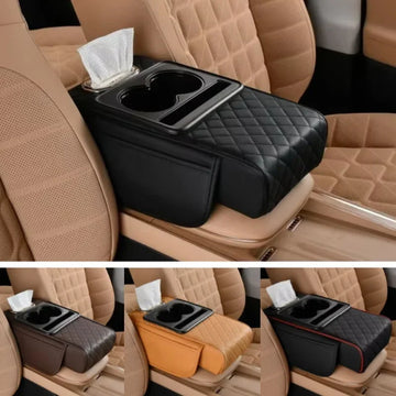 Car Armrest Memory Foam Cushion with Storage Pocket