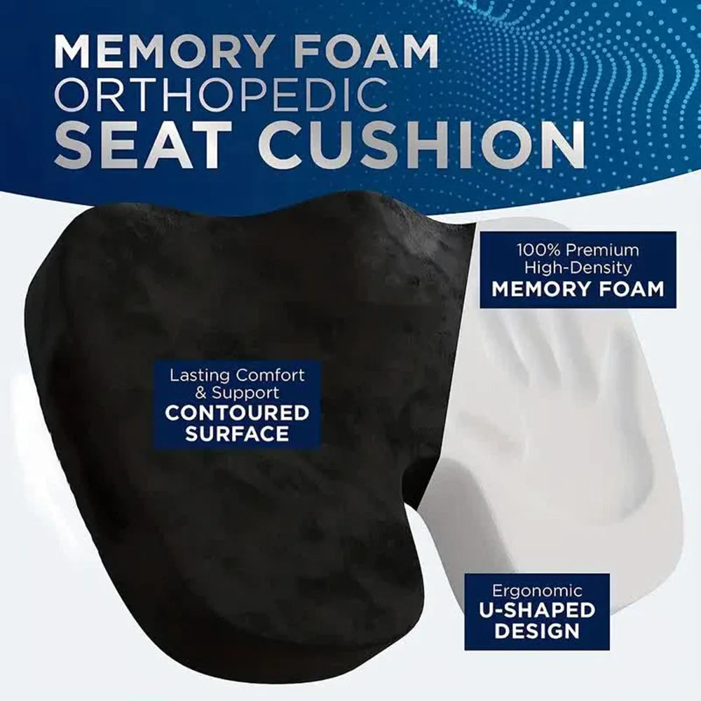 Memory Foam Travel & Office U-Shaped Seat Cushion