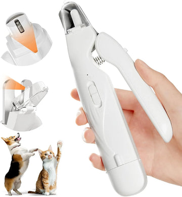 Quiet Pet Nail Grinder & Clippers with LED Lights