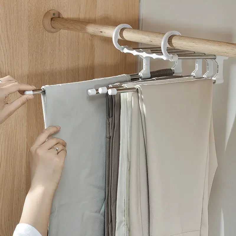Telescopic Folding Multi-Layer Pants Rack