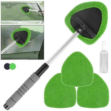 Car Windshield Cleaning Brush Kit with Spray Bottle